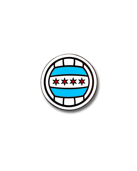 Chicago Volleyball Enamel Pin