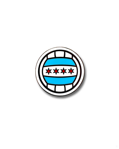 Chicago Volleyball Enamel Pin